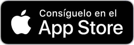 apple store download Un botón negro que permite a los usuarios descargar la aplicación; el botón dice "Descargar en la App Store" con el logotipo de Apple.