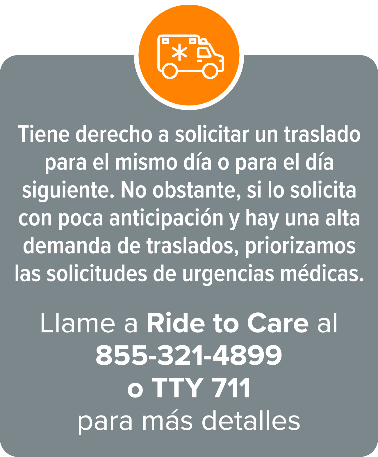 Tiene derecho a solicitar un traslado para el mismo día o para el día siguiente. No obstante, si lo solicita con poca...